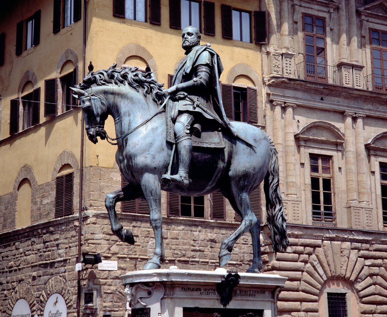 Ryttarstatyn av Cosimo I, storhertig av Toscana (1541-87) 1587-93 (brons) (se även 97649) av Giambologna