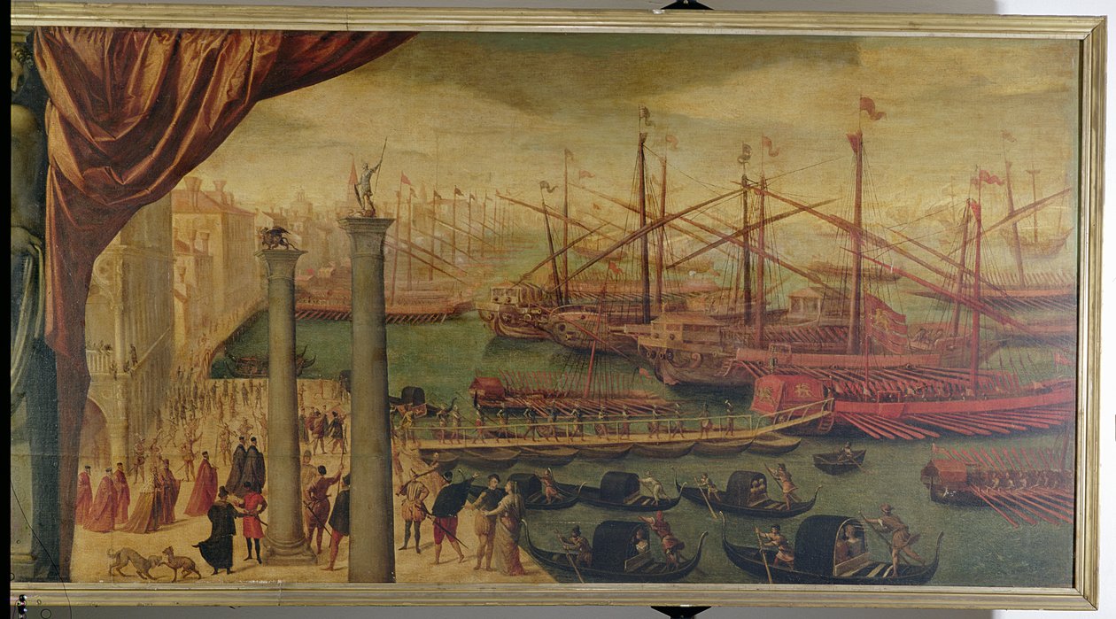 Rekrytering av venetianska trupper på Molo, c.1562 av Giovanni Battista Moroni
