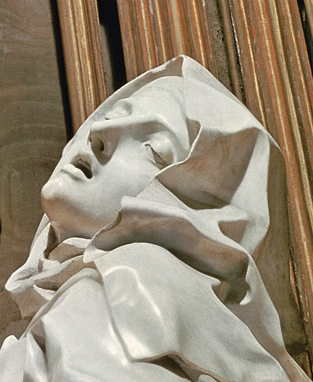 Ecstasy of St. Teresa marmordetalj från 968 av Gian Lorenzo Bernini