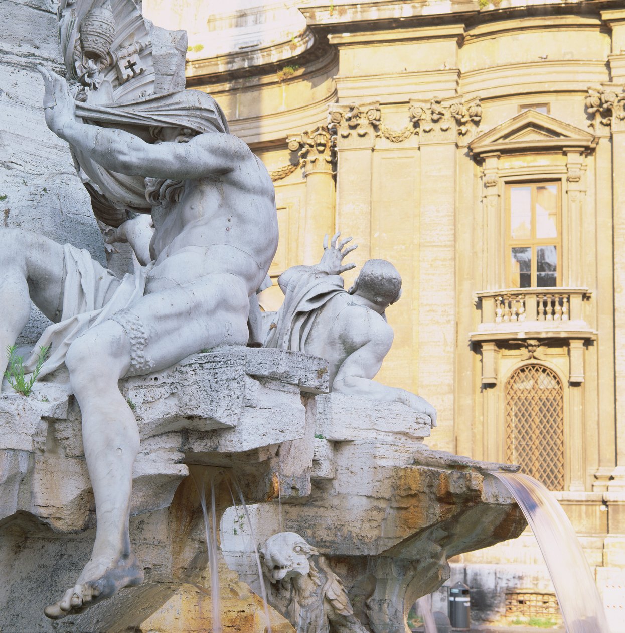 Symbolisk figur av floden Nilen, från Fontana dei Quattro Fiumi (de fyra flodernas fontän), 1651 av Gian Lorenzo Bernini