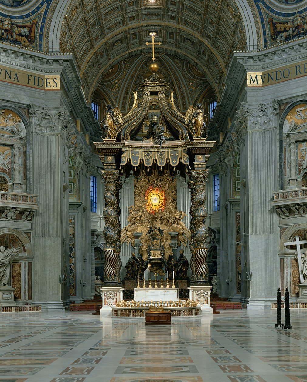 Baldacchino, högaltaret och St. Peters stol av Gian Lorenzo Bernini