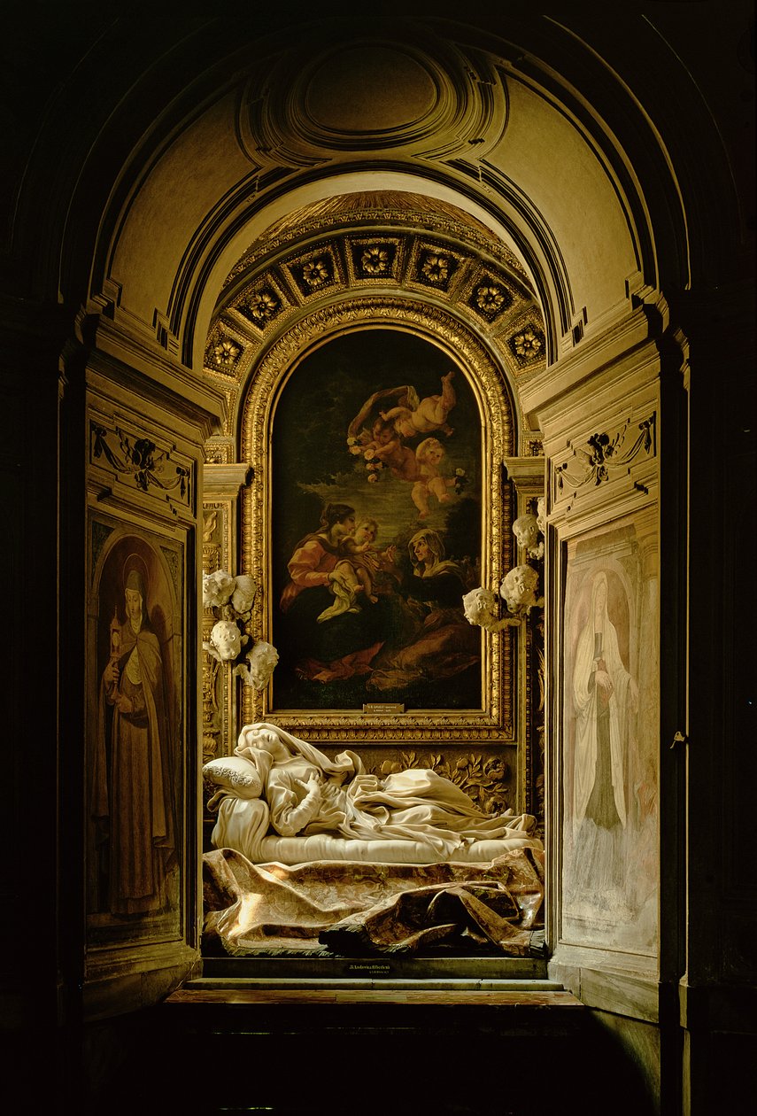 Utsikt över Altieri-kapellet med den välsignade Ludovica Albertonis död, 1675 av Gian Lorenzo Bernini