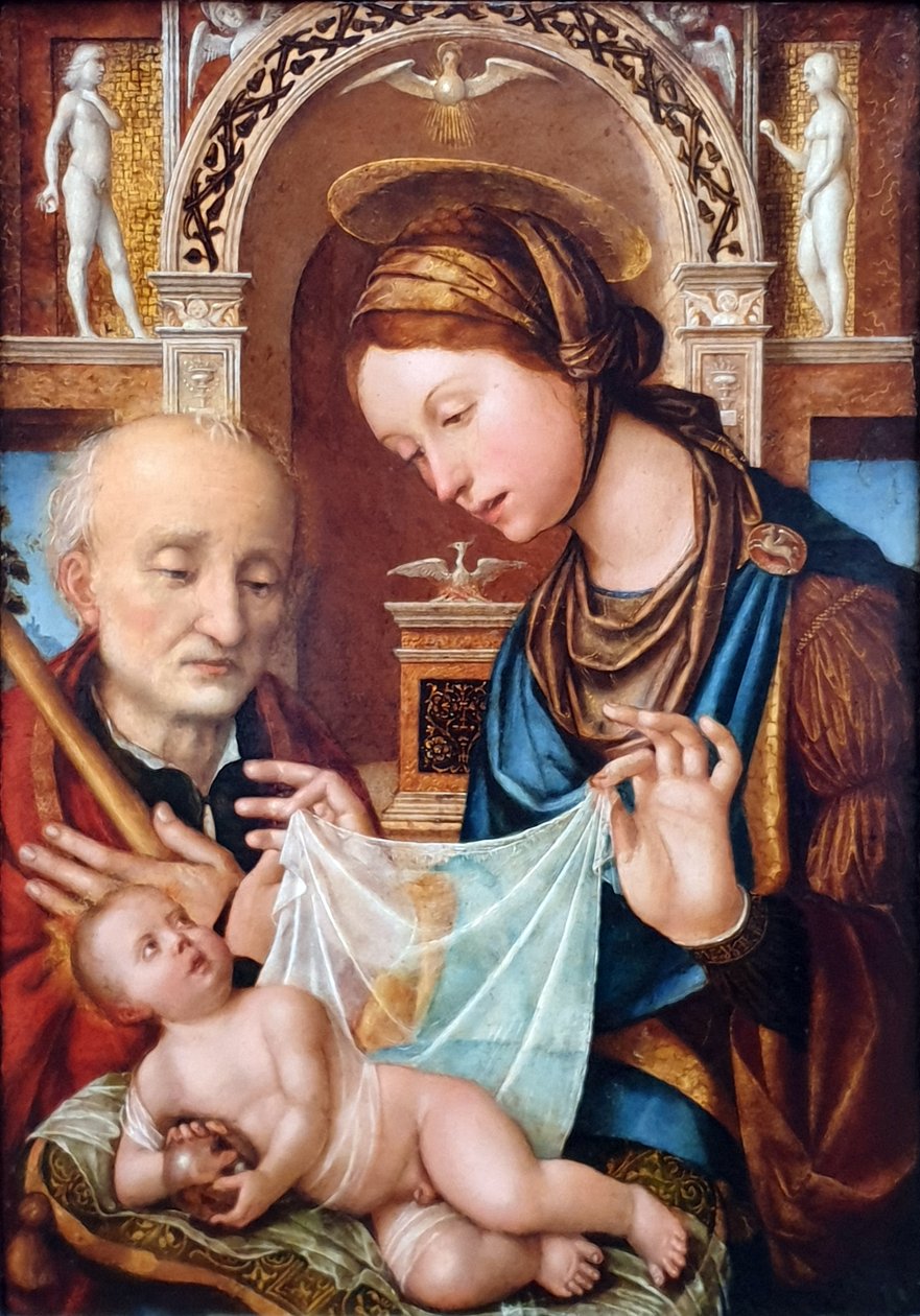 Tyska: Die Heilige Familie Den heliga familjen av Gian Francesco de Maineri