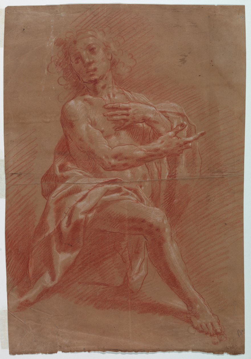 Knästående man av Gian Giacomo Barbelli