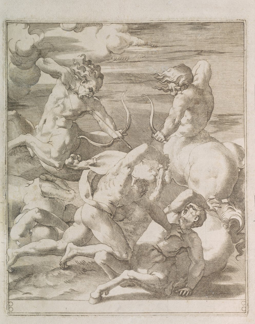 Slaget mellan Herkules och Kentaurerna, 1527 av Gian Jacopo Caraglio