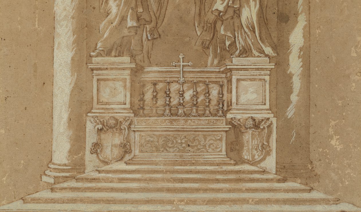 Studera för St. Peters "Cattedra" av Gian Lorenzo (studio of) Bernini