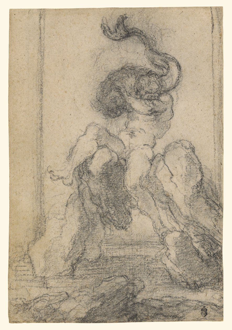 En marin gud med en delfin av Gian Lorenzo Bernini