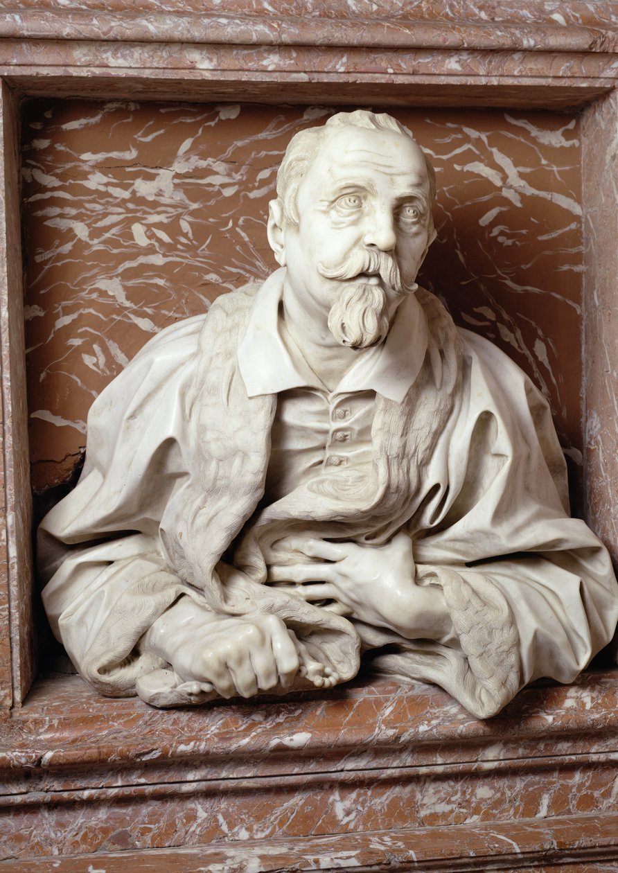 Byst av Gabrielle Fonseca (läkare av påven Innocentius X) från Fonseca-kapellet (marmor) (för detaljer se 98675) av Gian Lorenzo Bernini