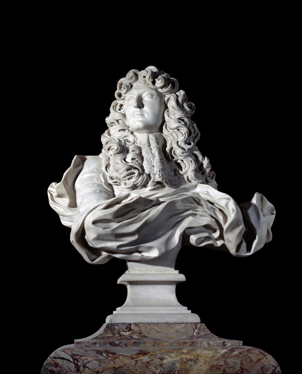 Byst av Ludvig XIV, kung av Frankrike. Skulptur av Gian Lorenzo av Gian Lorenzo Bernini