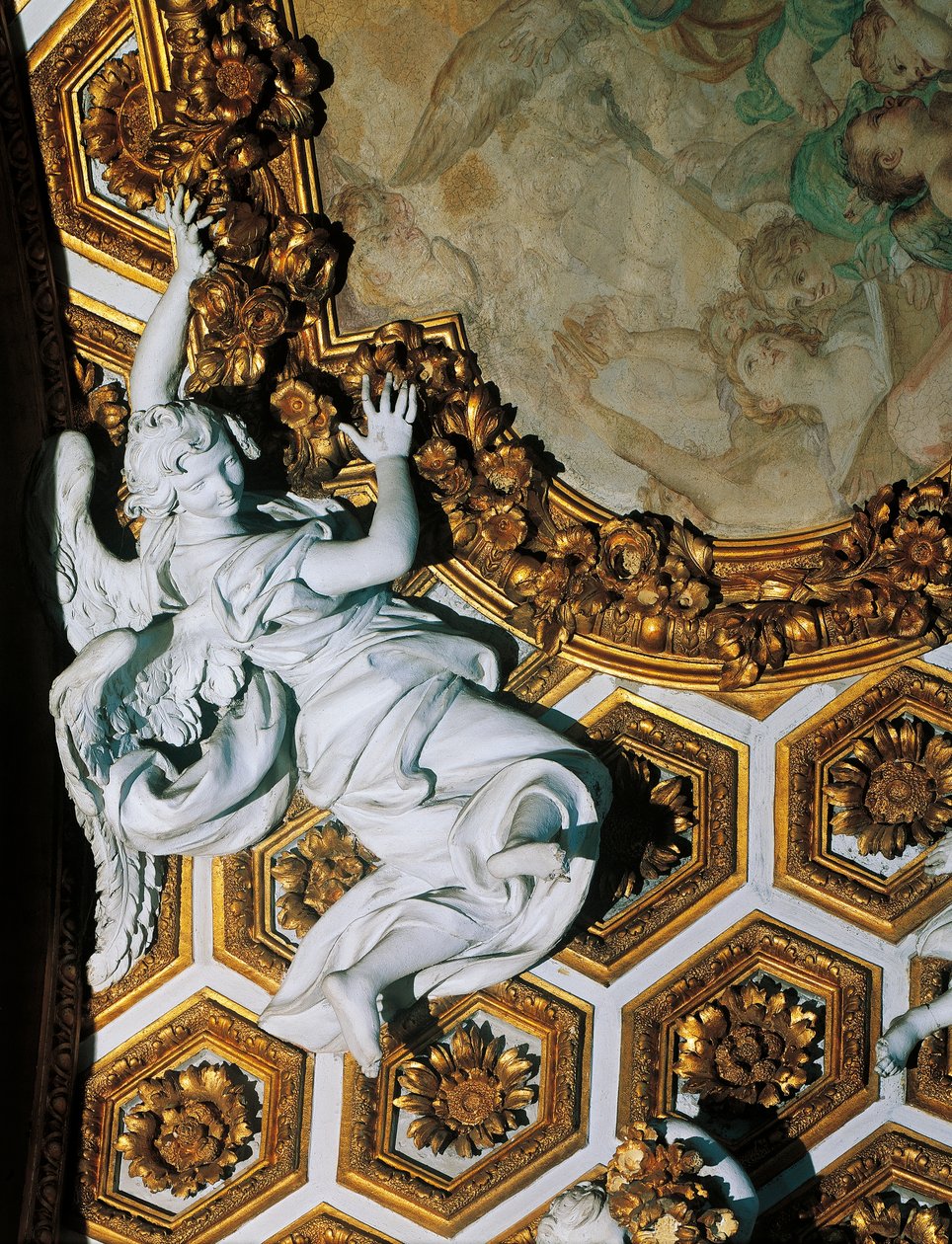 Detalj av dekoration i barockstil, Church of Saint Andrew
