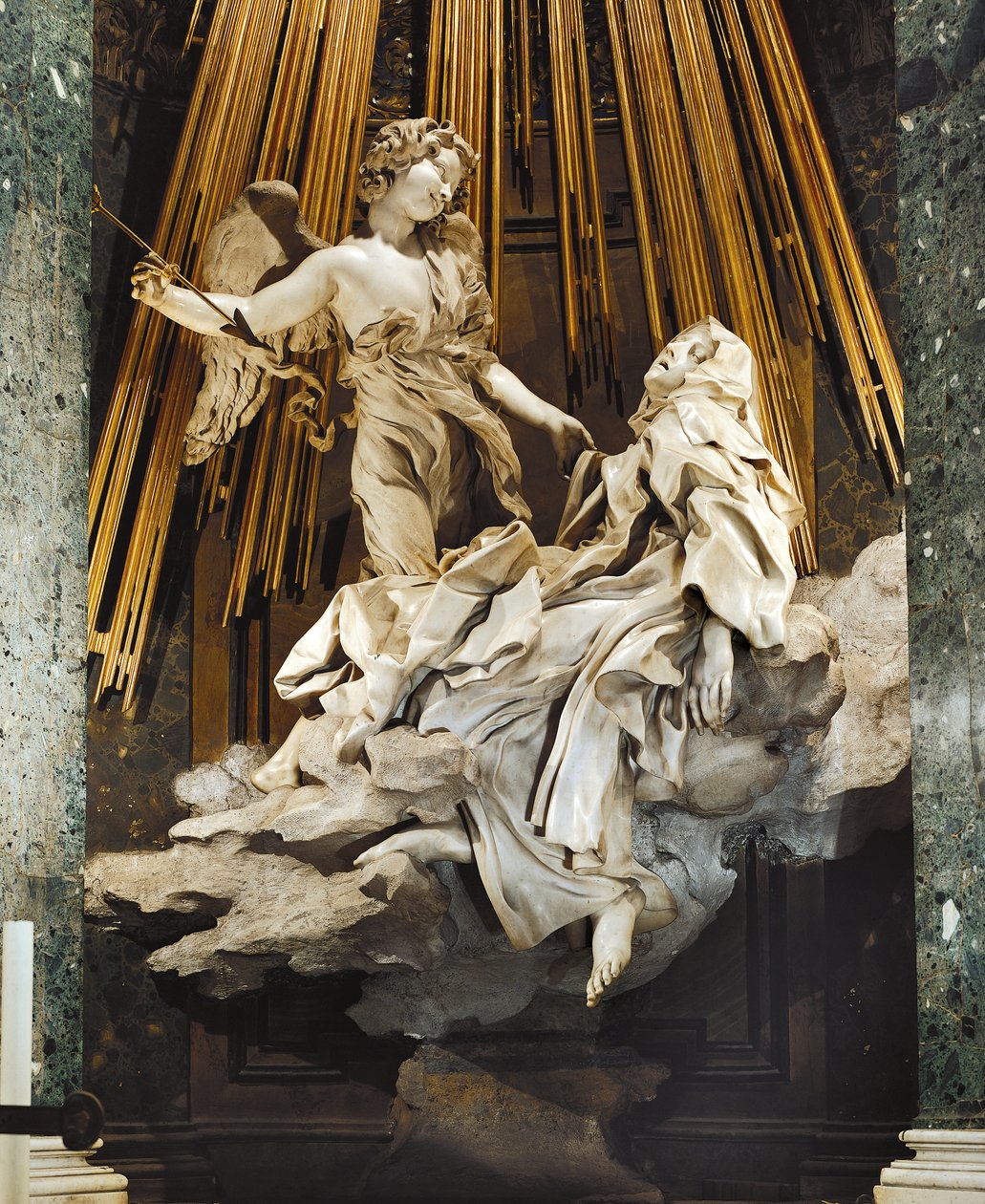 Italien, Rom, Kyrkan Santa Maria della Vittoria, Ecstasy av St Teresa av Avila av Gian Lorenzo Bernini