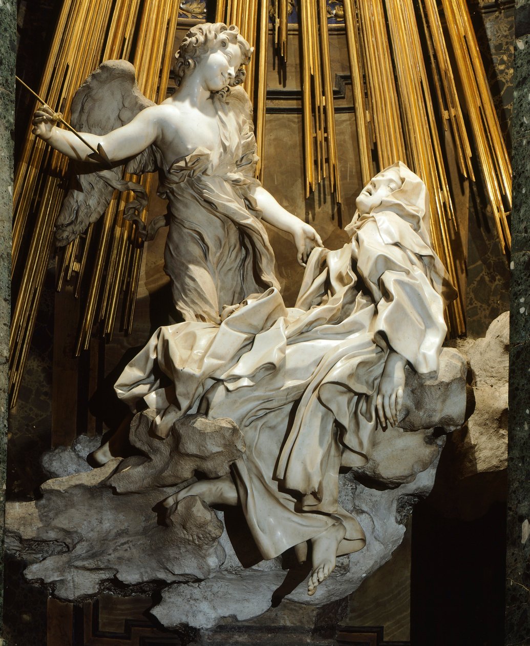 Italien, Rom, Kyrkan Santa Maria della Vittoria, Ecstasy av St Teresa av Avila av Gian Lorenzo Bernini
