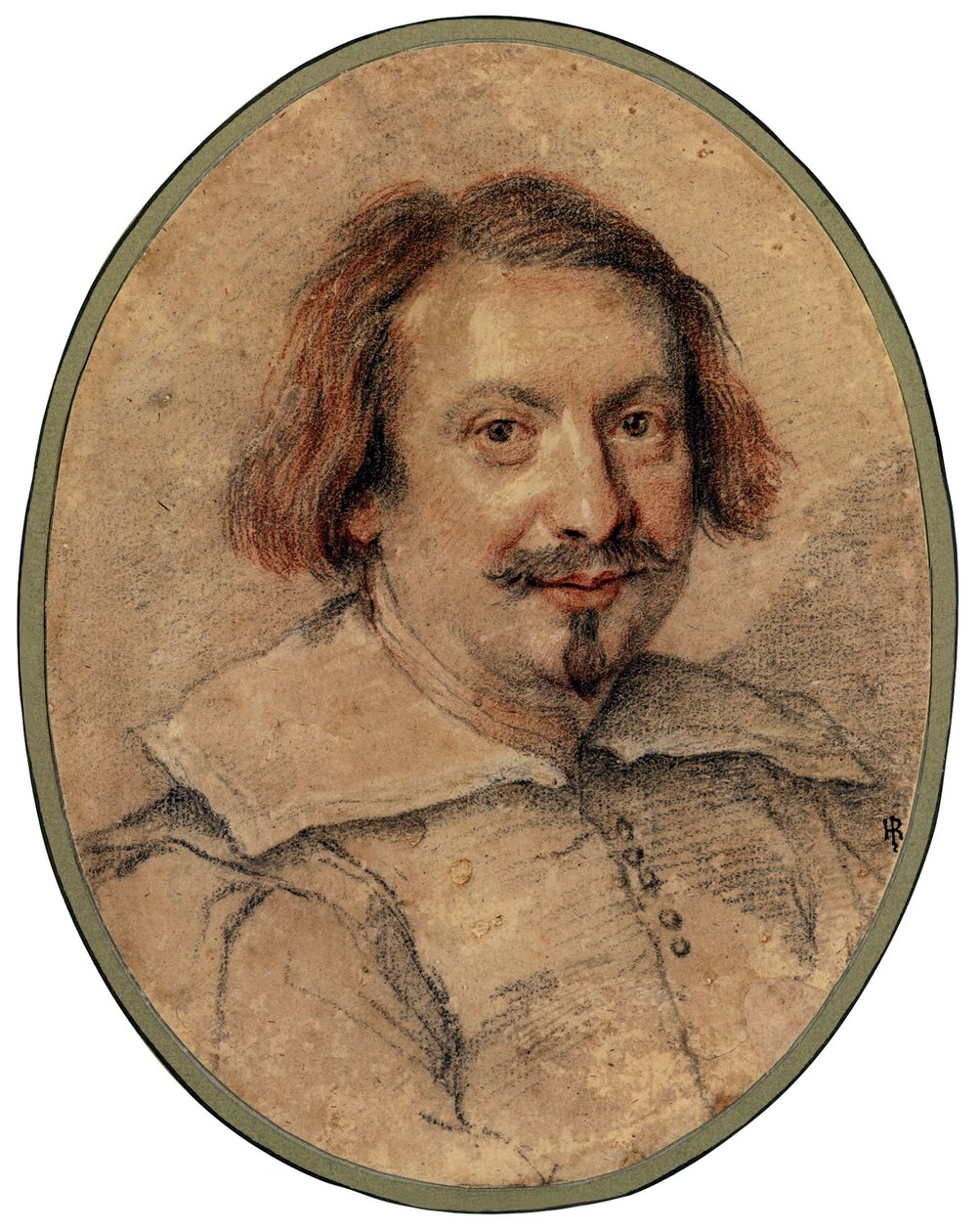 Porträtt av Ottaviano Castelli par Bernini, Gianlorenzo (1598-1680), - Svart krita och sangvin på papper, 24,5x19 - Privat samling av Gian Lorenzo Bernini