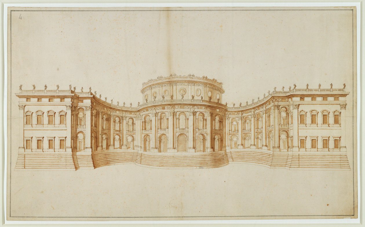 Projekt för Louvren ... av Gian Lorenzo Bernini