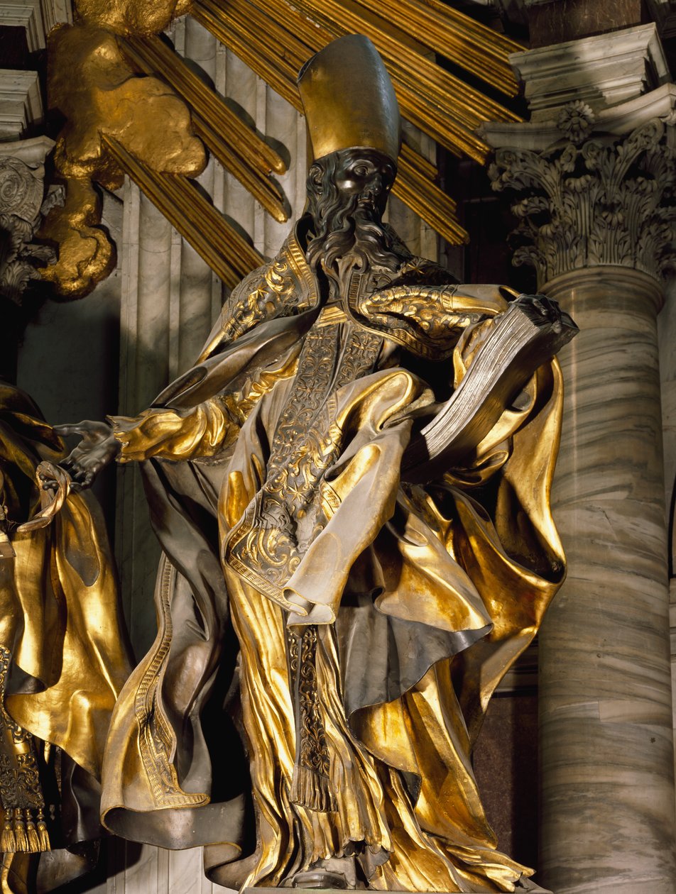 St Augustine, detalj från St Peters ordförande av Gian Lorenzo Bernini