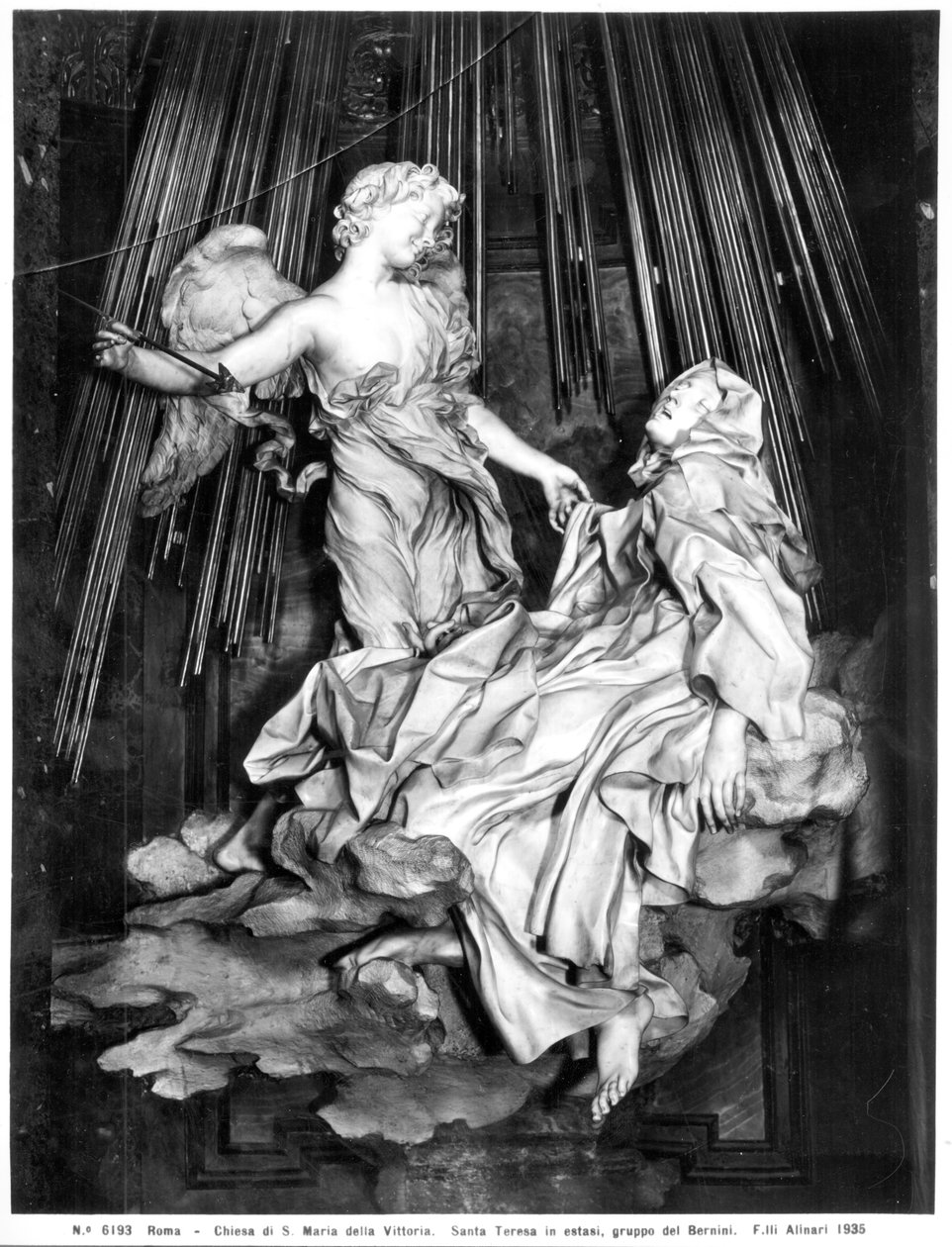 The Ecstasy of St. Teresa (marmor) (s/v foto) av Gian Lorenzo Bernini