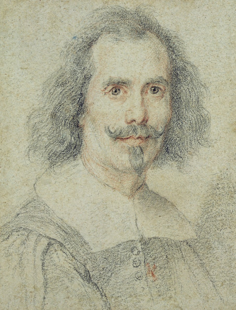 Det så kallade självporträttet, 1600-talet (färgade kritor på papper) av Gian Lorenzo Bernini