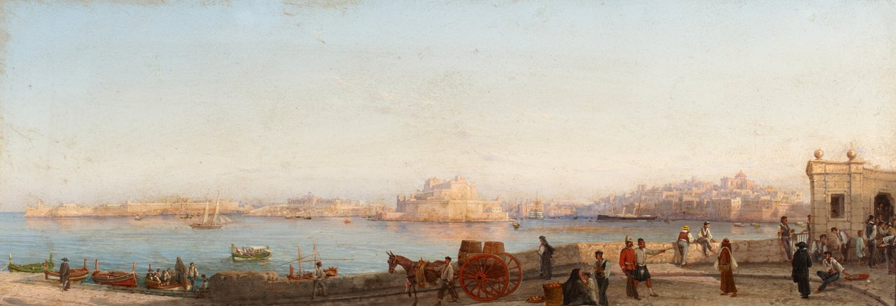 Valletta från nära Manoel Island av Giancinto Gianni