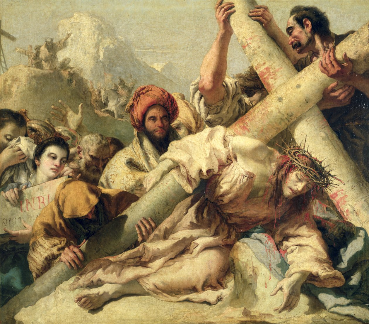 Kristi fall på vägen till Golgata, 1772 av Giovanni Domenico Tiepolo