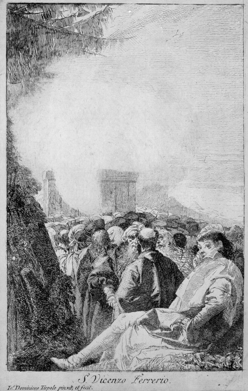 Den helige Vincent Ferrer, 1750-80 av Giovanni Domenico Tiepolo