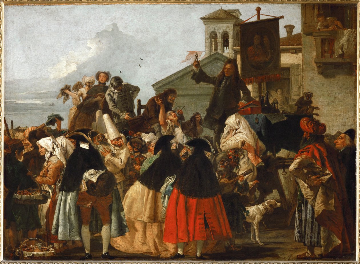 Le charlatan - tandläkaren ca 1754-55 ... av Giandomenico (1727-1804) Tiepolo