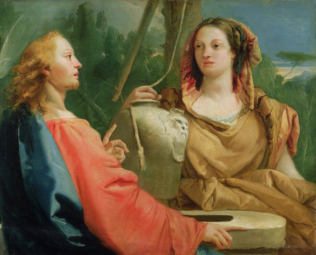 Kristus och den samaritanska kvinnan av Giovanni Domenico Tiepolo