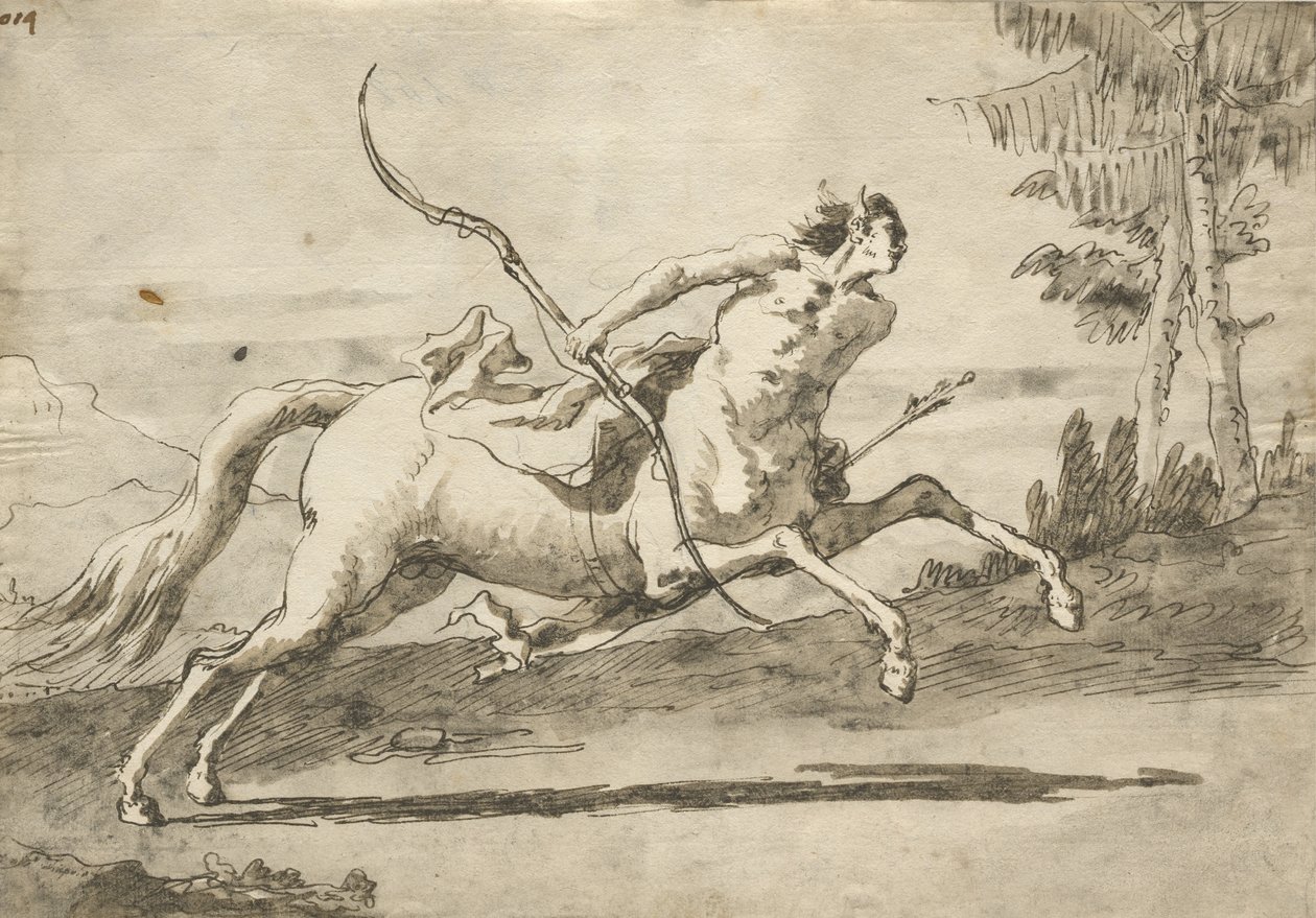 Galopperande kentaur, ca 1755-65 av Giovanni Domenico Tiepolo