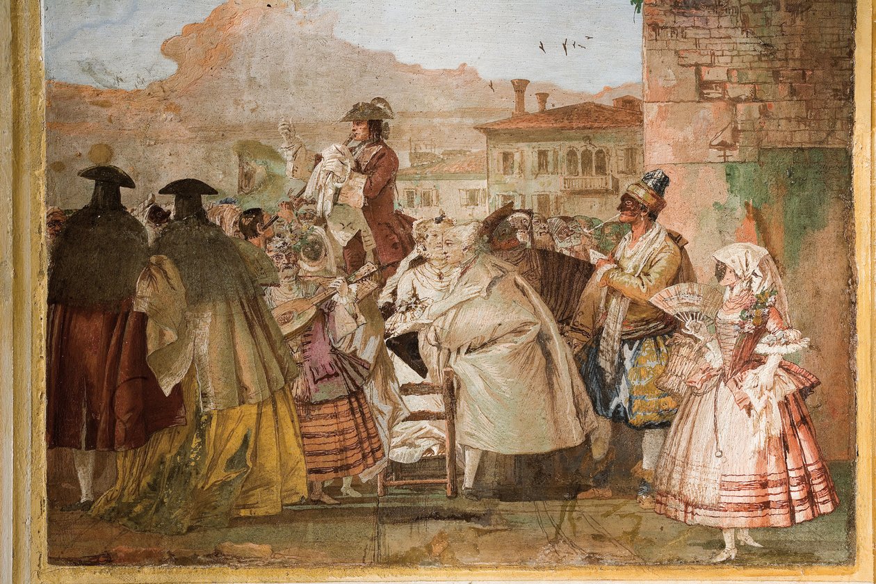 The Charlatan, från Room of Carnival Scenes in the Foresteria, 1757 av Giovanni Domenico Tiepolo