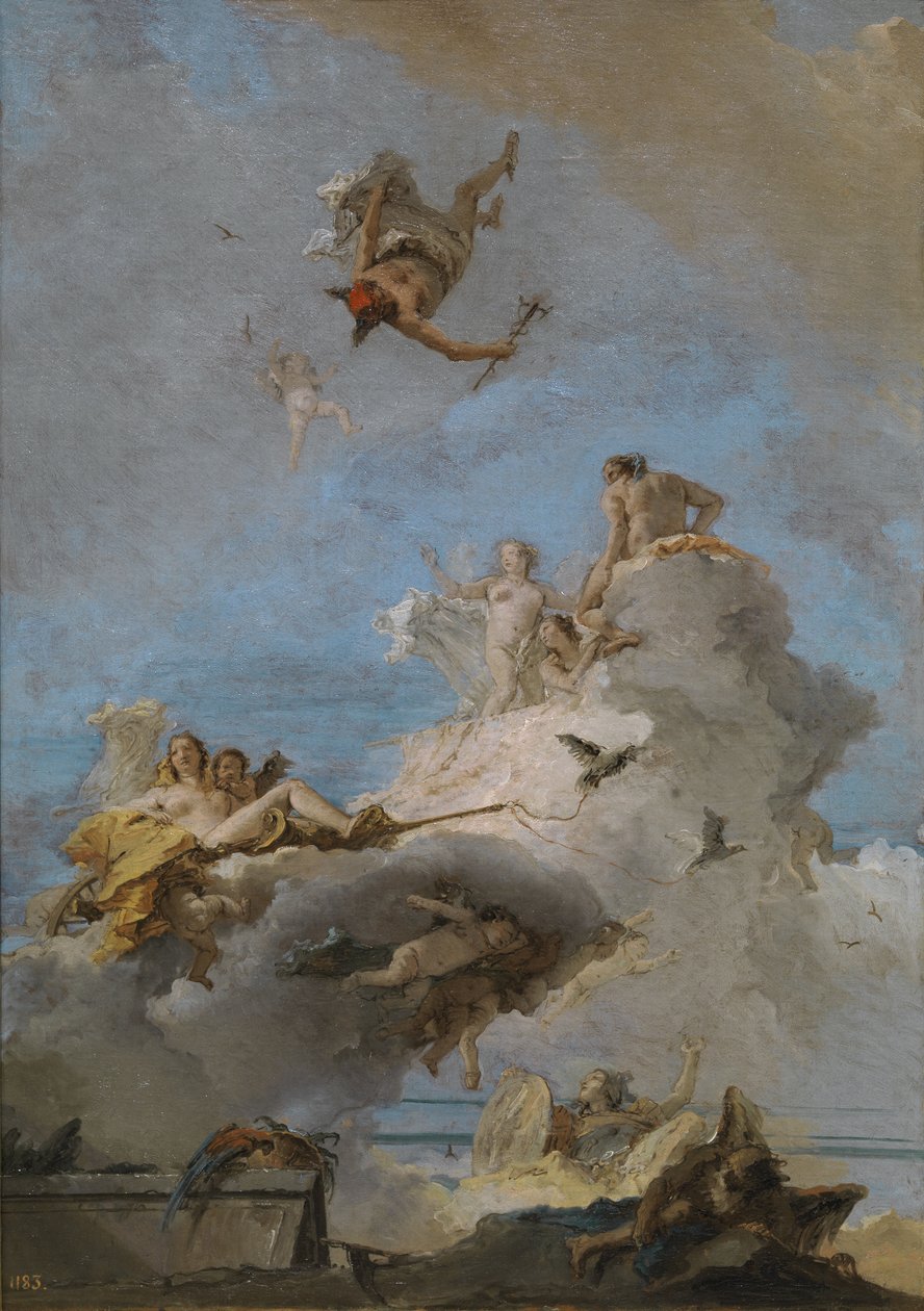 Venus triumf Olympen, mellan 1762 och 1765 av Giovanni Domenico Tiepolo