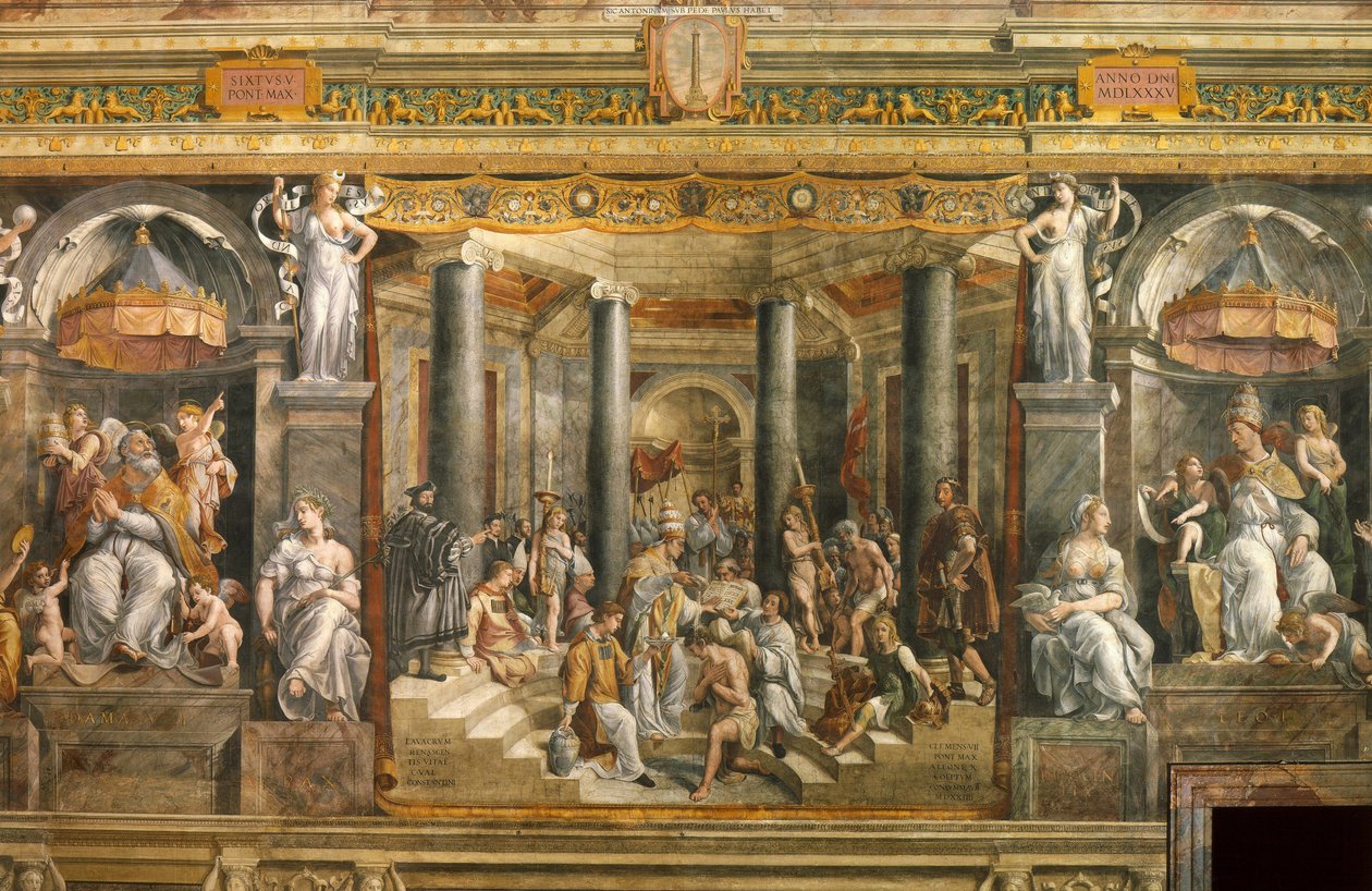 Bautismo de Constantino av Gianfrancesco Penni