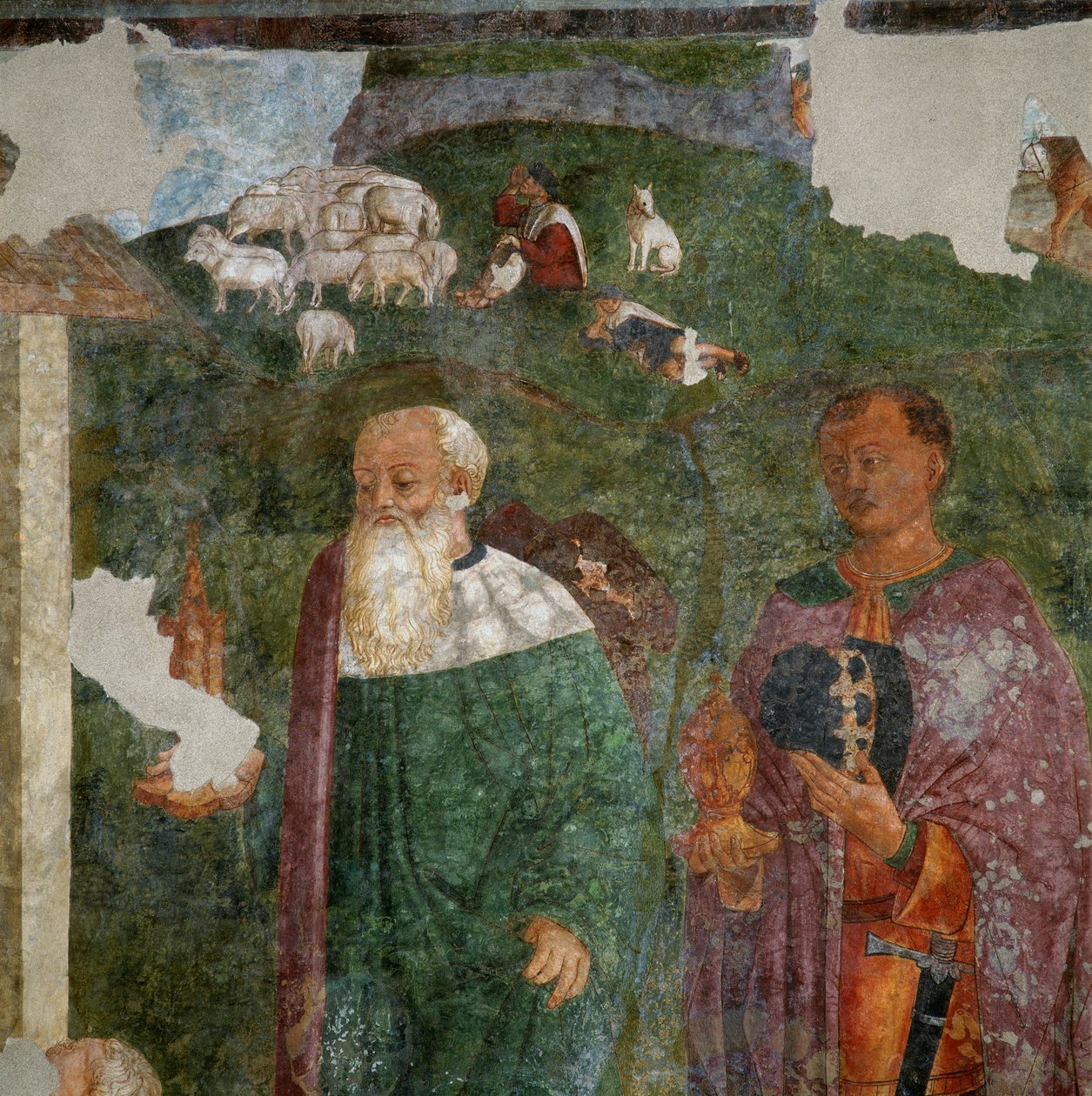 To konger, detalje fra tilbedelsen af magi swed av Gianfrancesco da Tolmezzo