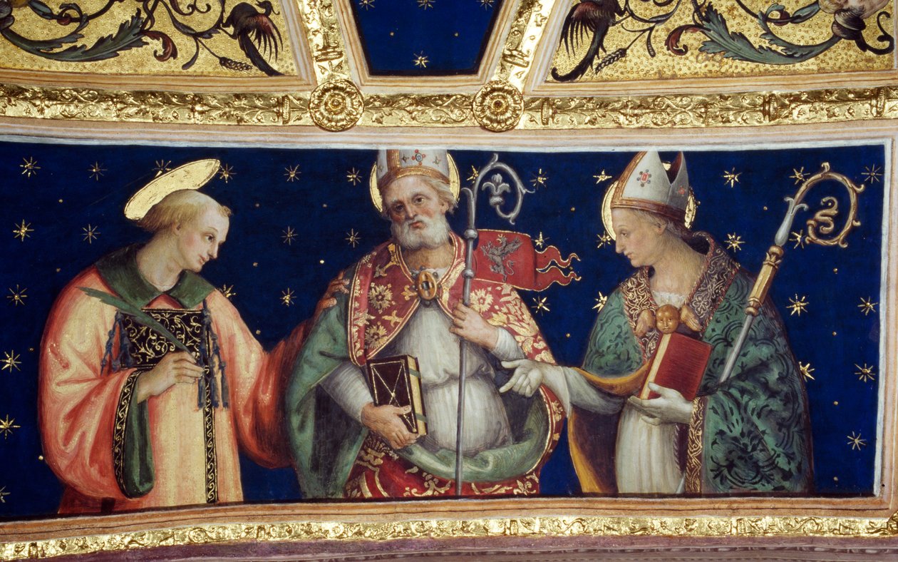 Saint James Minor, Saint Philip och Saint Thomas, detalj av Giannicola di Paolo
