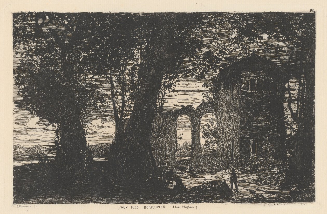 Aux Iles Borromeo [Lake Maggiore] (På de Borromeiska öarna [Lake Maggiore]) av Giberto Borromeo