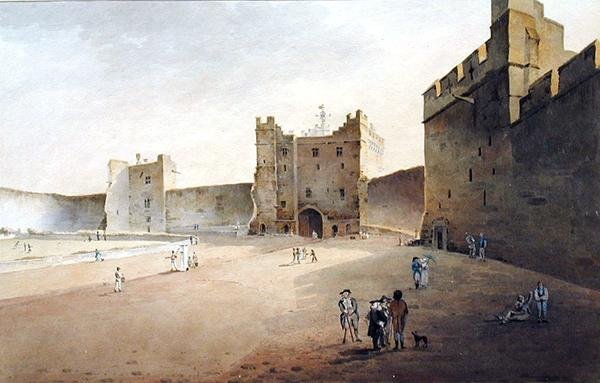 Utsikt över Lancaster med utsikt mot Gatehouse (akvarell på papper) av Gideon Yates