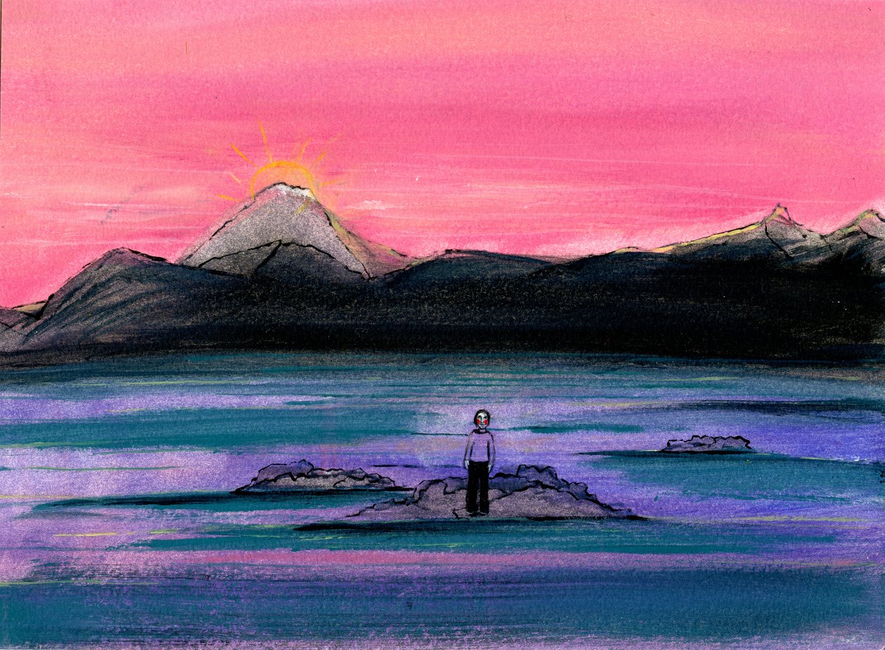 Studie för en solnedgång i ett främmande land, 2004, av Gigi Sudbury
