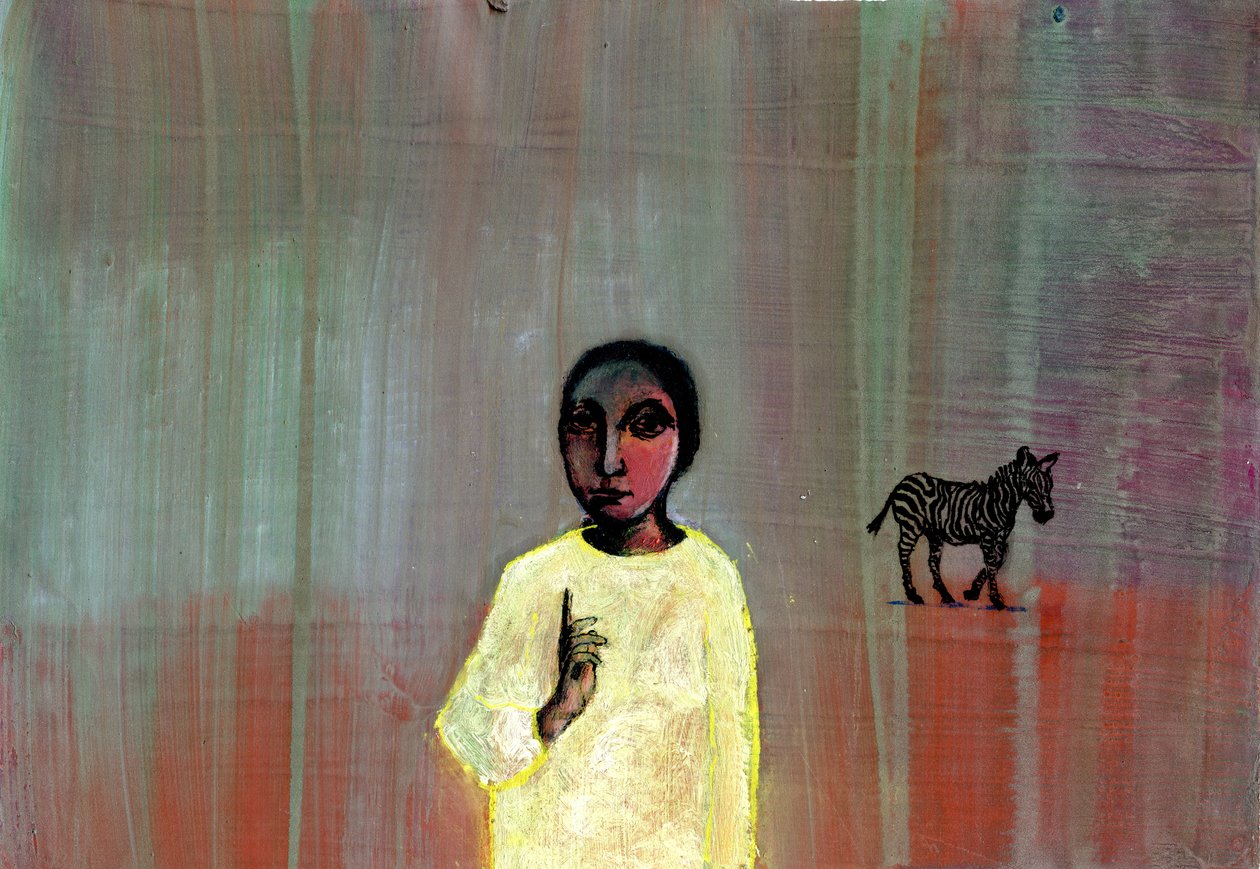 Zebra, 2005, (blandad media) av Gigi Sudbury