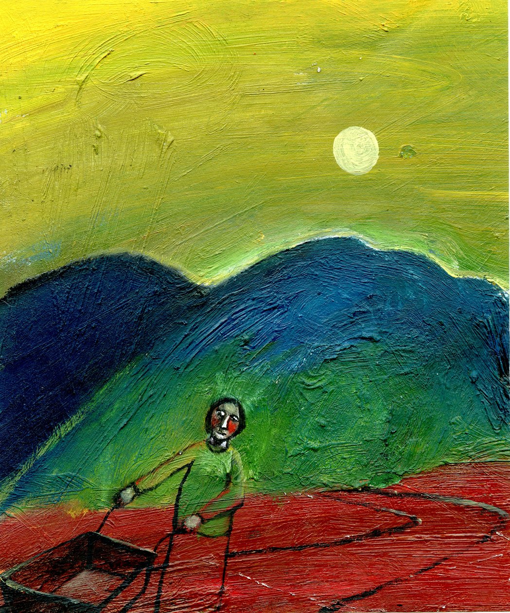 Jag hade allt jag behövde, 2003 (olja på papper) av Gigi Sudbury