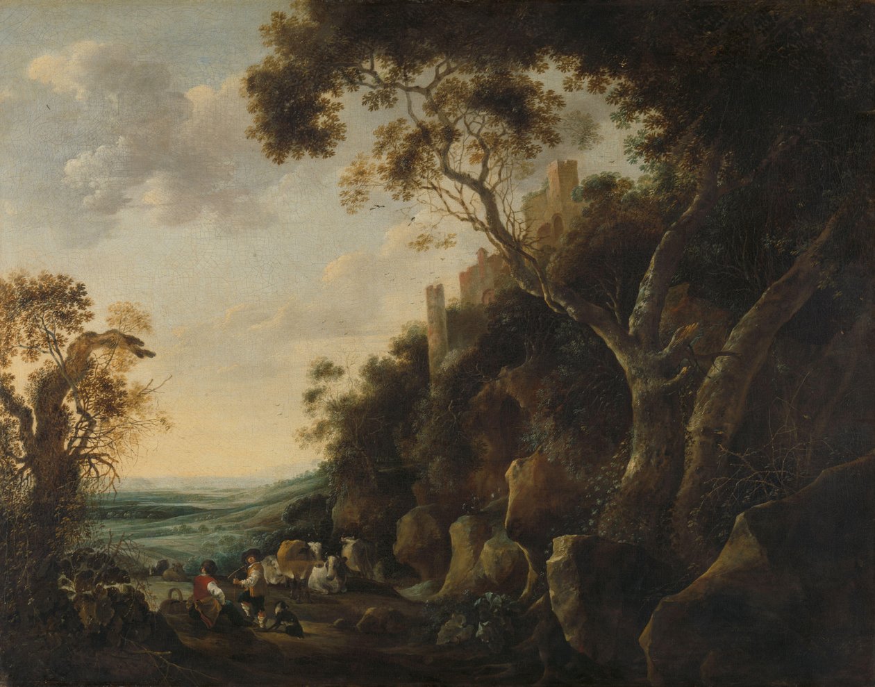 Landskap med herdar av Gijsbert Gillisz de Hondecoeter