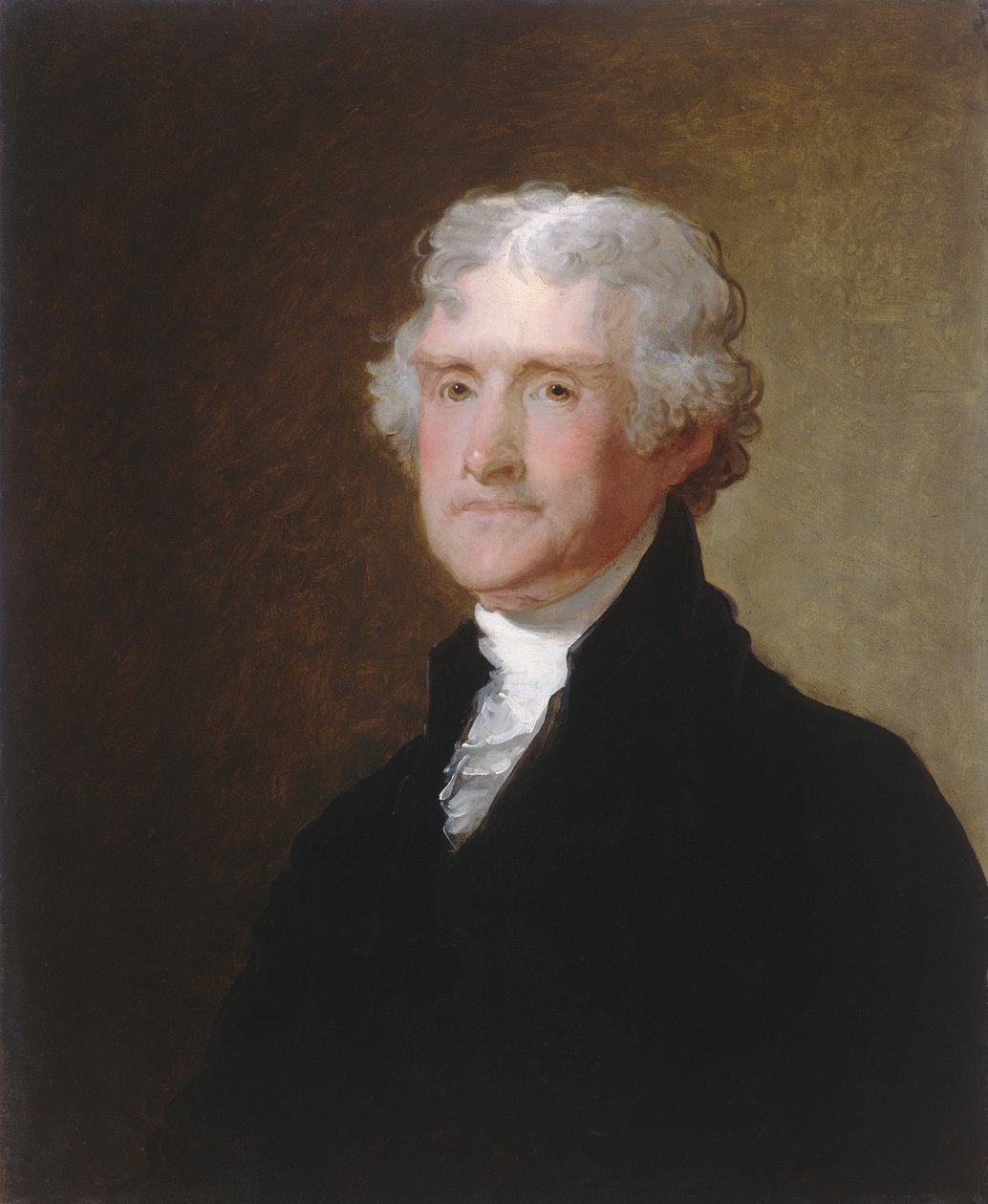 Thomas Jefferson, ca 1821 (olja på trä) av Gilbert Stuart