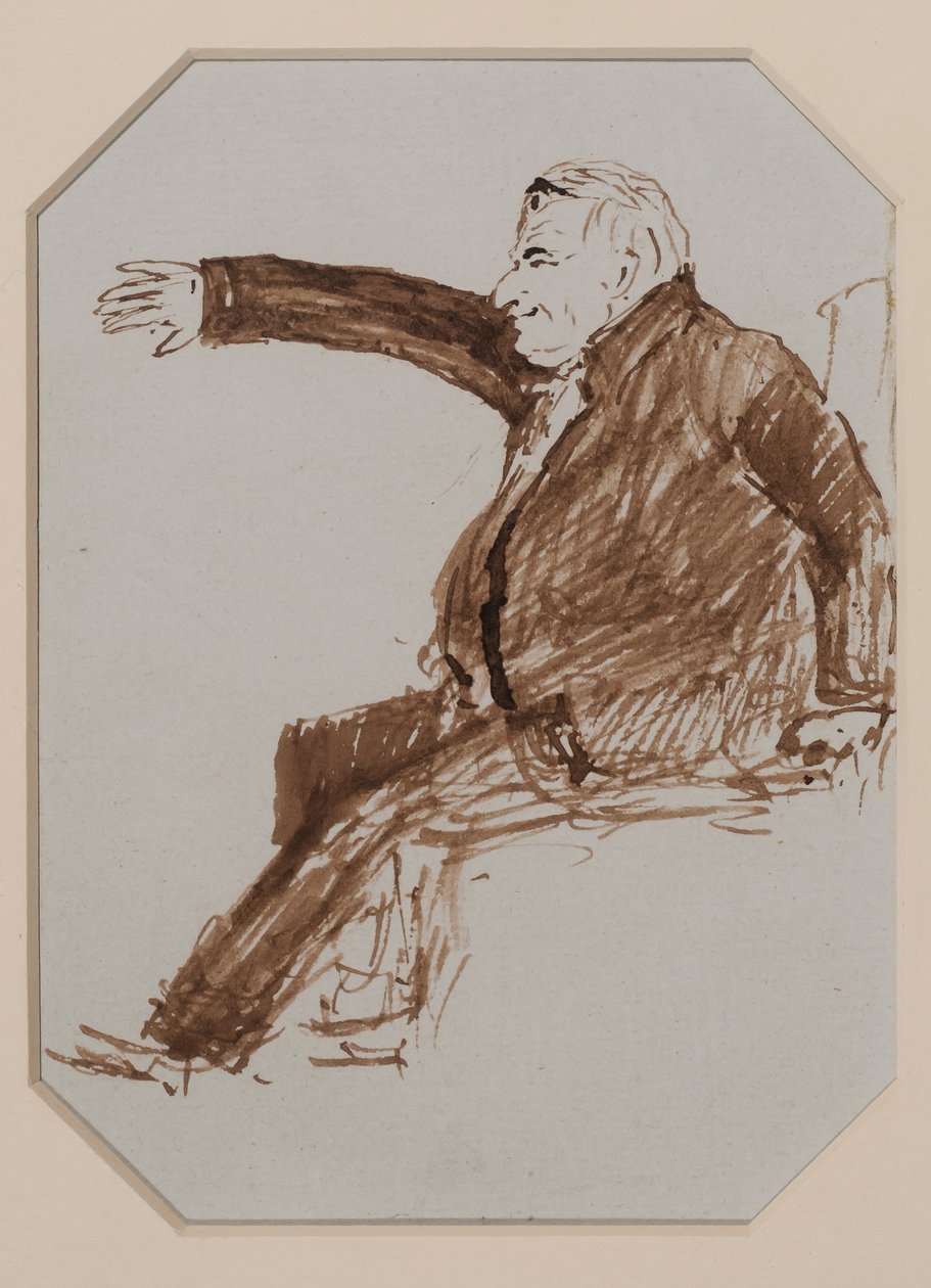 Sydney Smith (penna och sepiafärg på papper) av Gilbert Stuart Newton