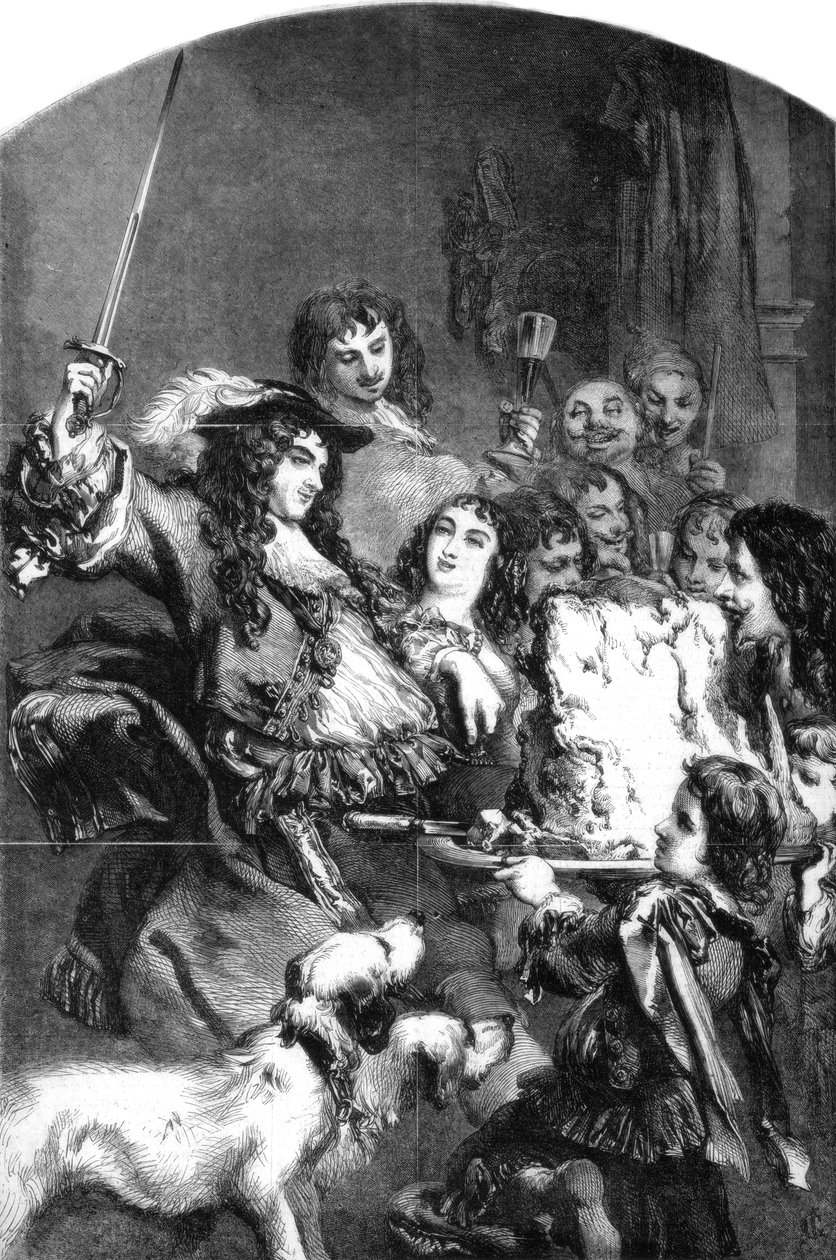 Karl II riddar en nötrygg av Gilbert