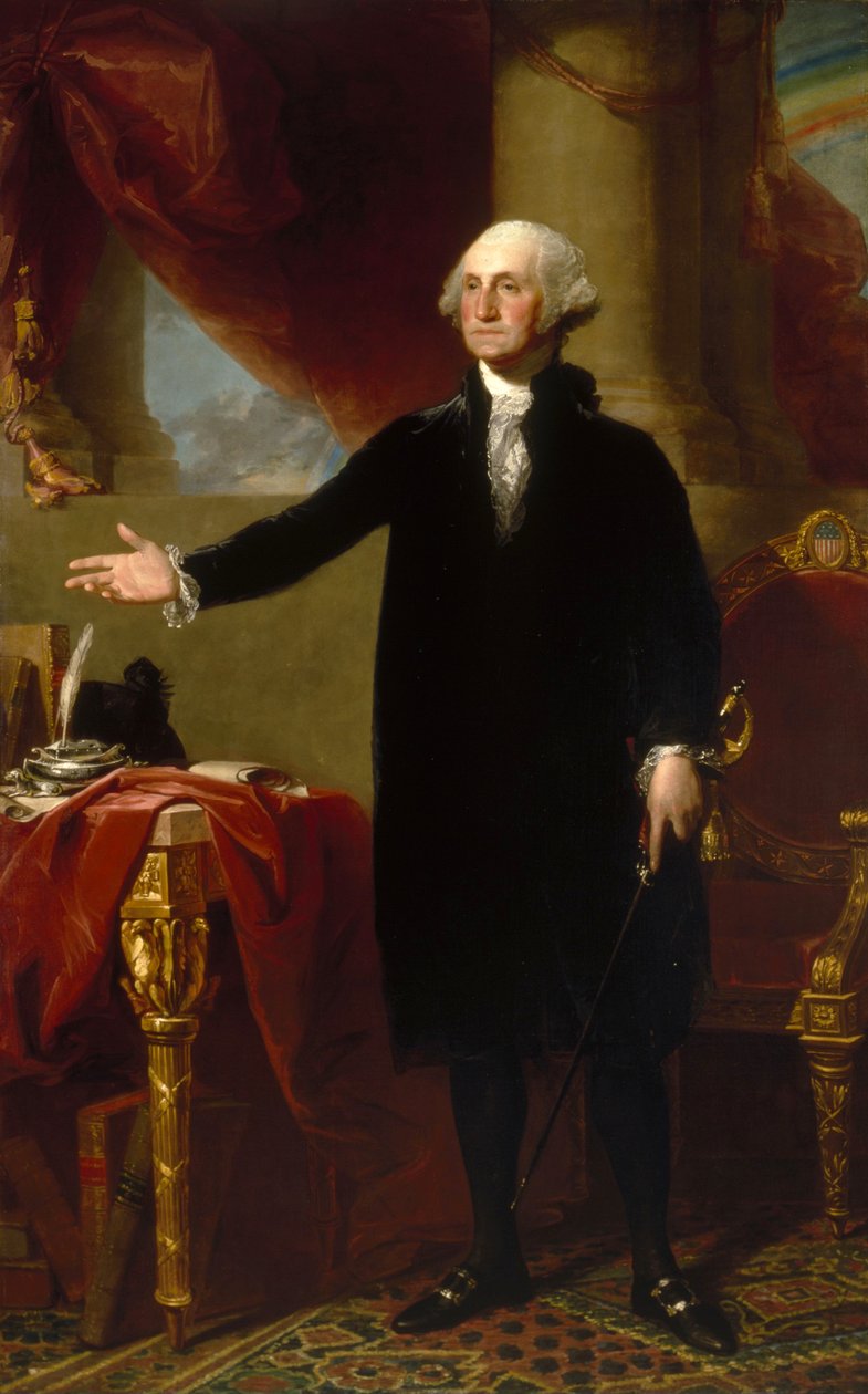 George Washington (porträtt av Lansdowne) av Gilbert Stuart