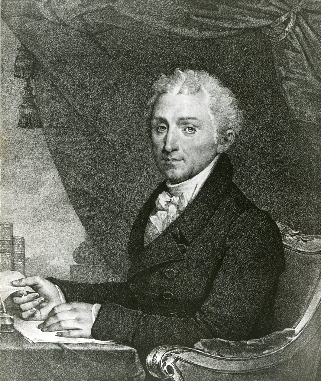 James Monroe, USA:s 5:e president (s/v litho) av Gilbert Stuart