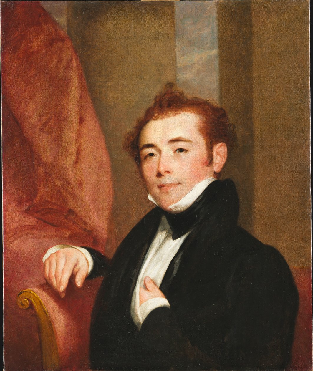 Porträtt av George Brown, far till målaren John Lewis-Brown, 1825. av Gilbert Stuart