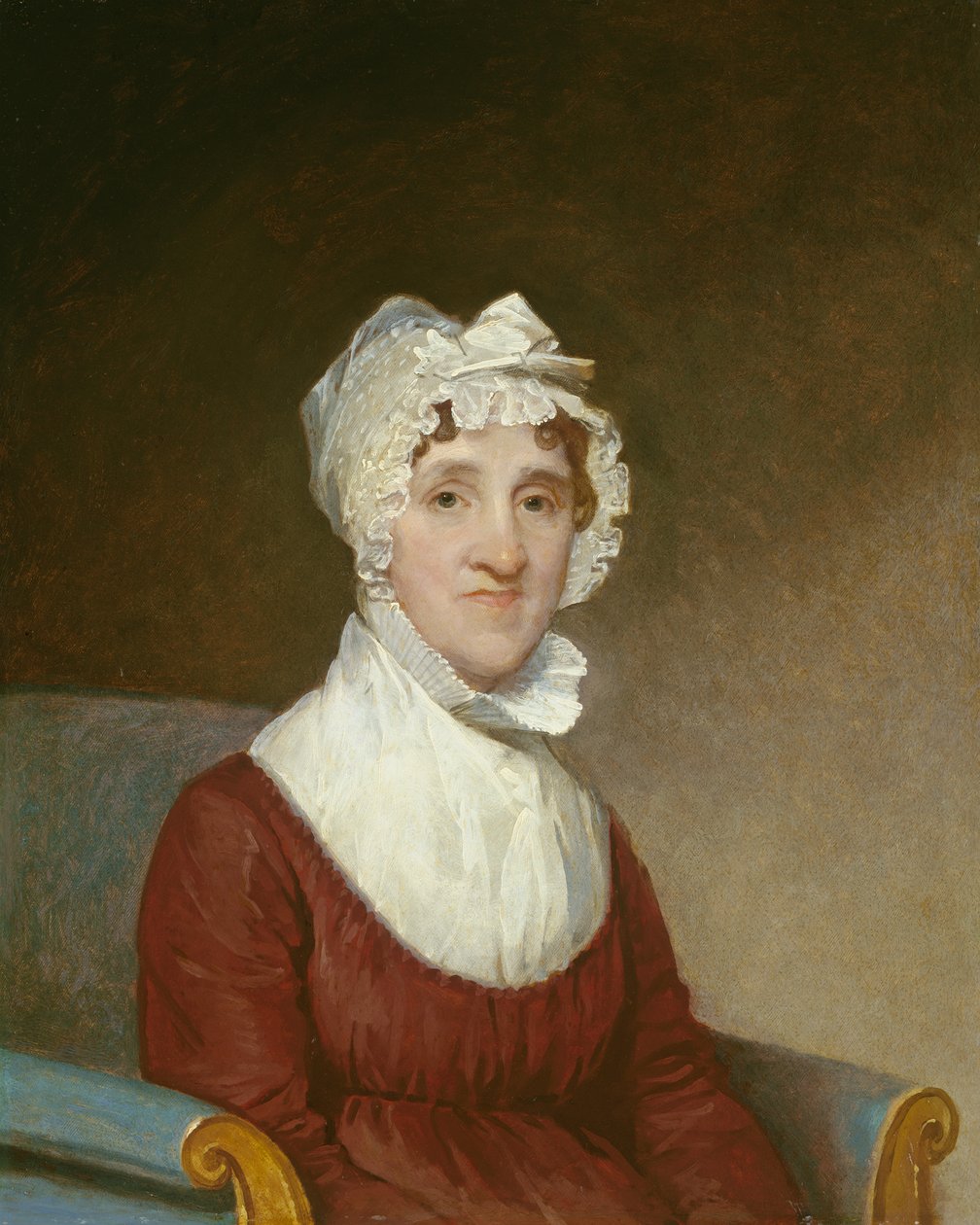 Sarah Homes Tappan (Mrs. Benjamin Tappan), 1814 (olja på trä) av Gilbert Stuart