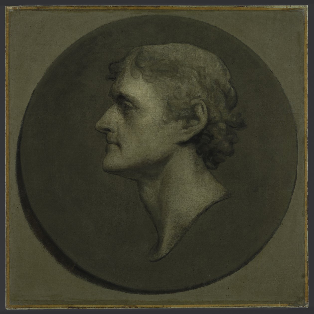 Thomas Jefferson (The Medallion Portrait), 1805 (olja och ägg på papper nedlagd på duk) av Gilbert Stuart