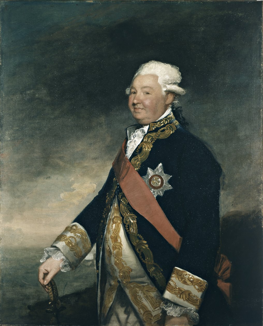 Viceamiral Edward Hughes (olja på duk) av Gilbert Stuart