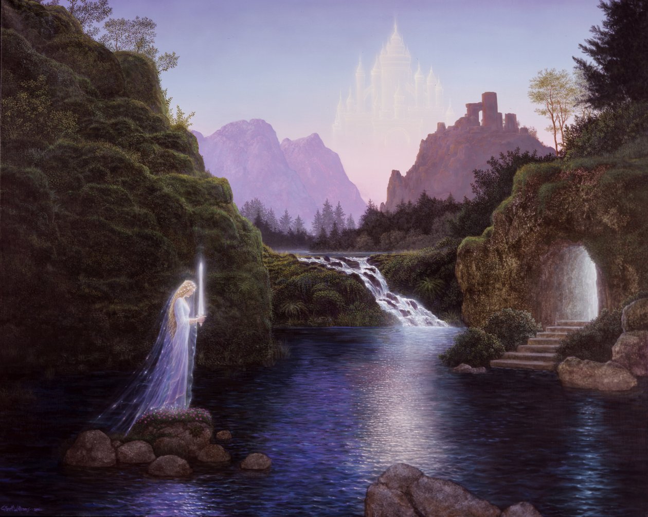 Camelot, 2006 (akryl på kartong) av Gilbert Williams