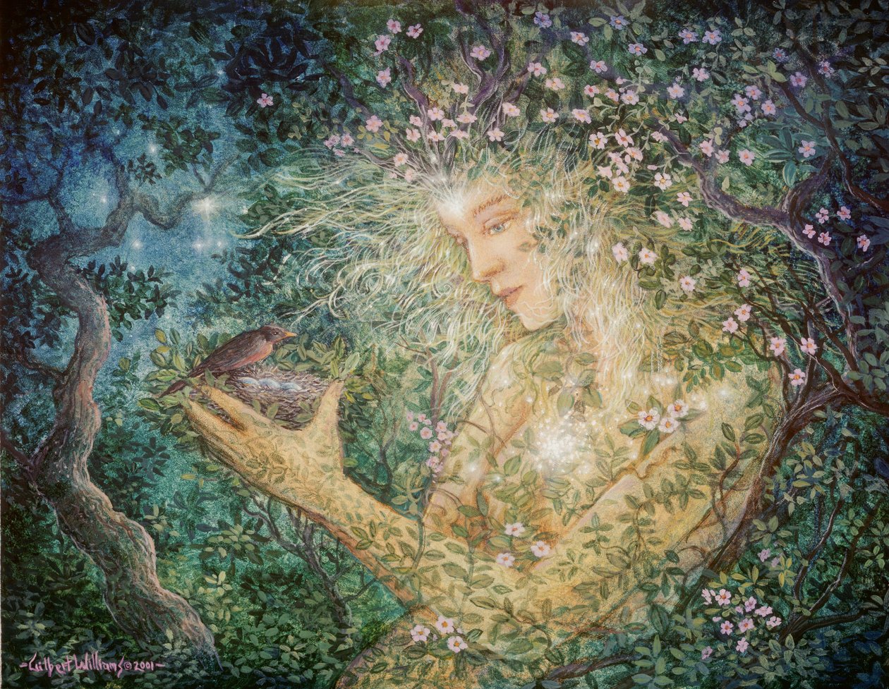 Spirit of spring, 2001 (akryl på kartong) av Gilbert Williams