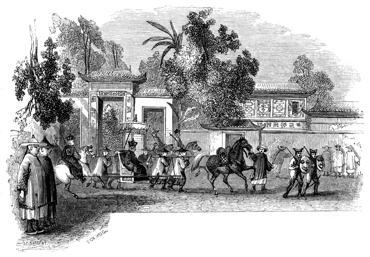 Framträdande offentligt av en vicekung med hans följe, 1847 av Giles